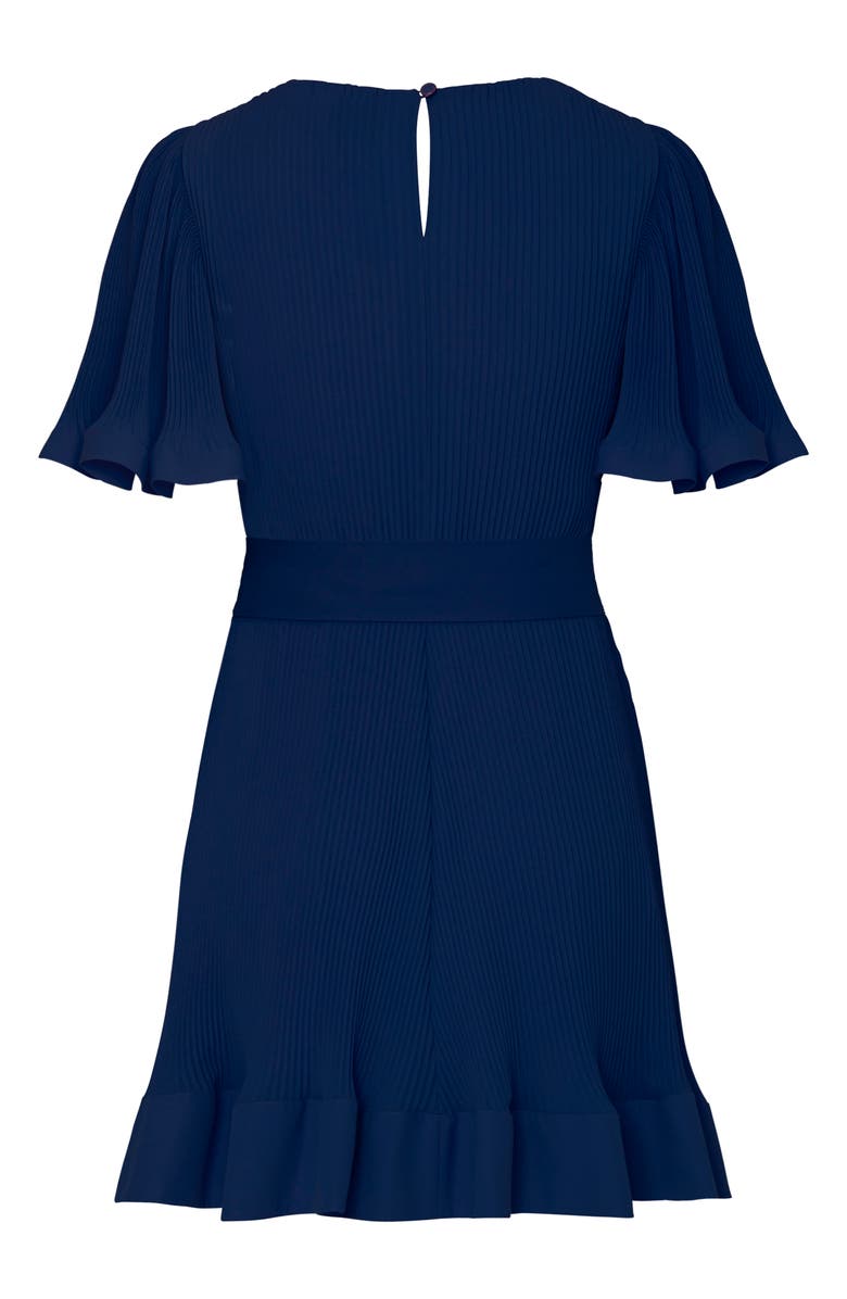 Milly Lumi Pleated Tie Waist Dress, Alternate, color,