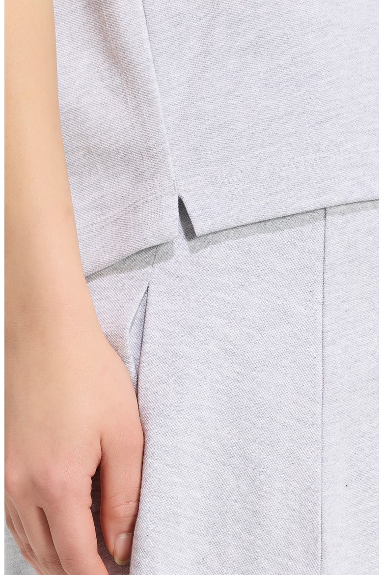 Cotton Jersey Polo, Alternate, color, GREY HEATHER/OLIVE STRATA