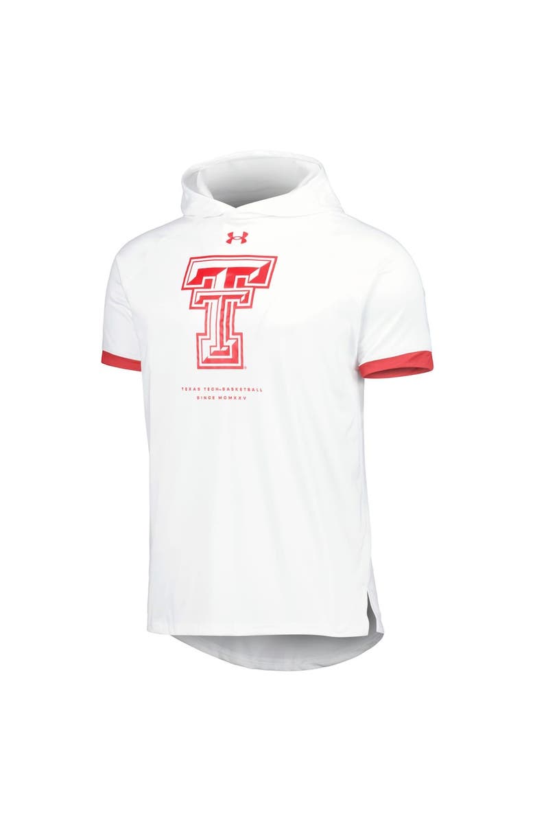 Under Armour Men's Under Armour White Texas Tech Red Raiders On-Court Raglan Hoodie T-Shirt, Alternate, color, 