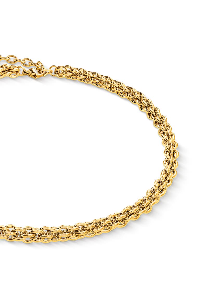 Mesh Chain Classic Necklace, Alternate, color, Gold