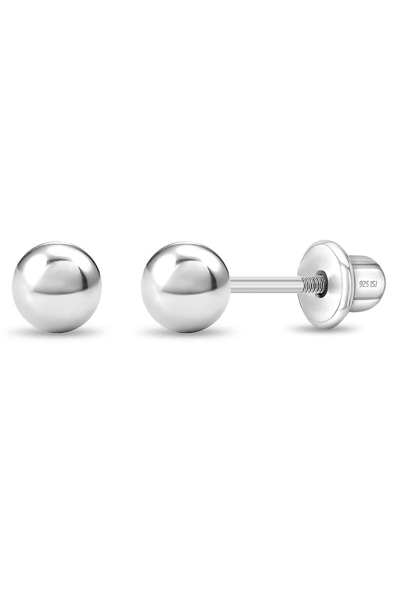 Classic Polished Ball Earrings, Main, color, Silver