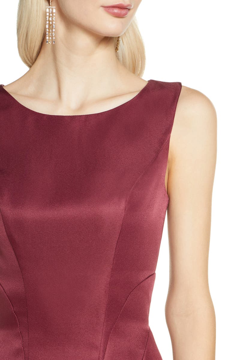 Chi Chi London Bracken Satin Fit & Flare Cocktail Dress, Alternate, color, 