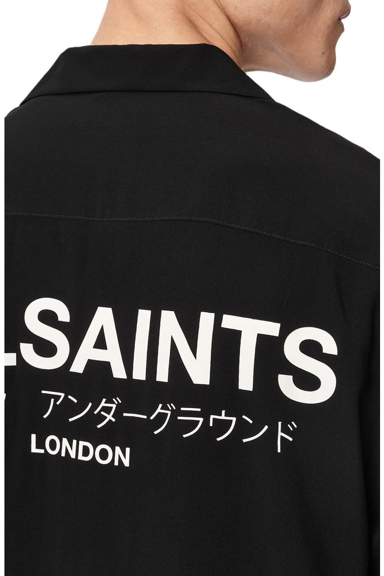 Underground Logo Graphic Camp Shirt, Alternate, color, BLACK
