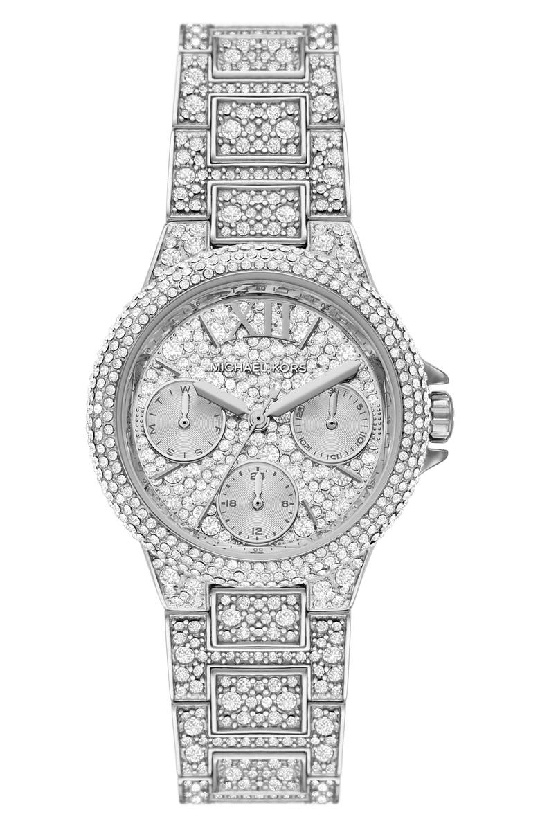 Michael Kors MICHAEL Michael Kors Camille Pavé Multifunction Bracelet Watch, 33mm, Main, color, 