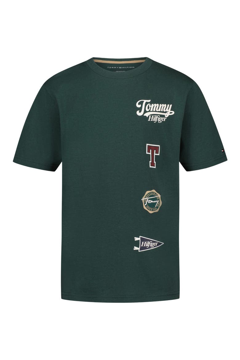 Kids' Collegiate Stack Cotton Graphic T-Shirt, Main, color, JUNE BUG
