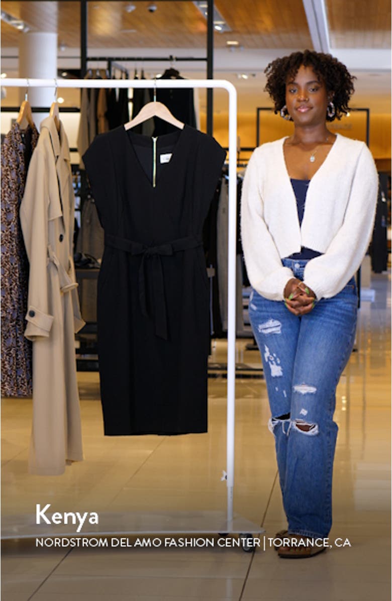 Ruffle Sleeve Sheath Dress, sales video thumbnail