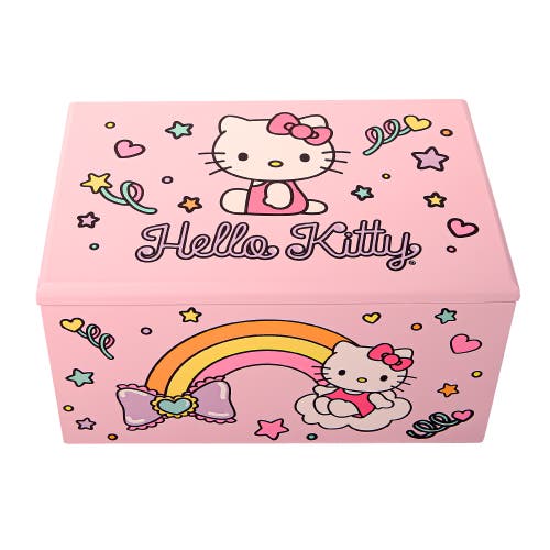 Hello Kitty Pink Wood Jewelry Box In Pink
