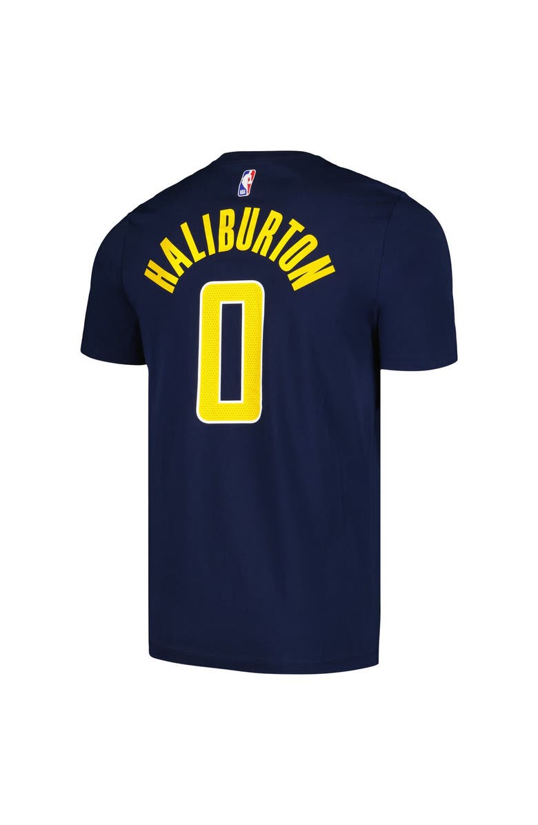 Nike Men's Nike Tyrese Haliburton Navy Indiana Pacers Icon 2022/23 Name & Number T-Shirt, Alternate, color, Navy