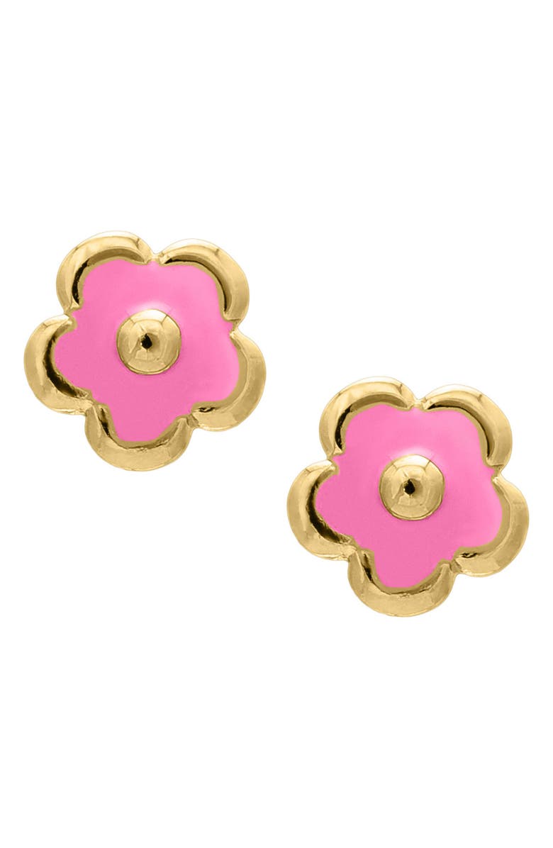 Mignonette 14k Gold Flower Earrings, Alternate, color, Gold