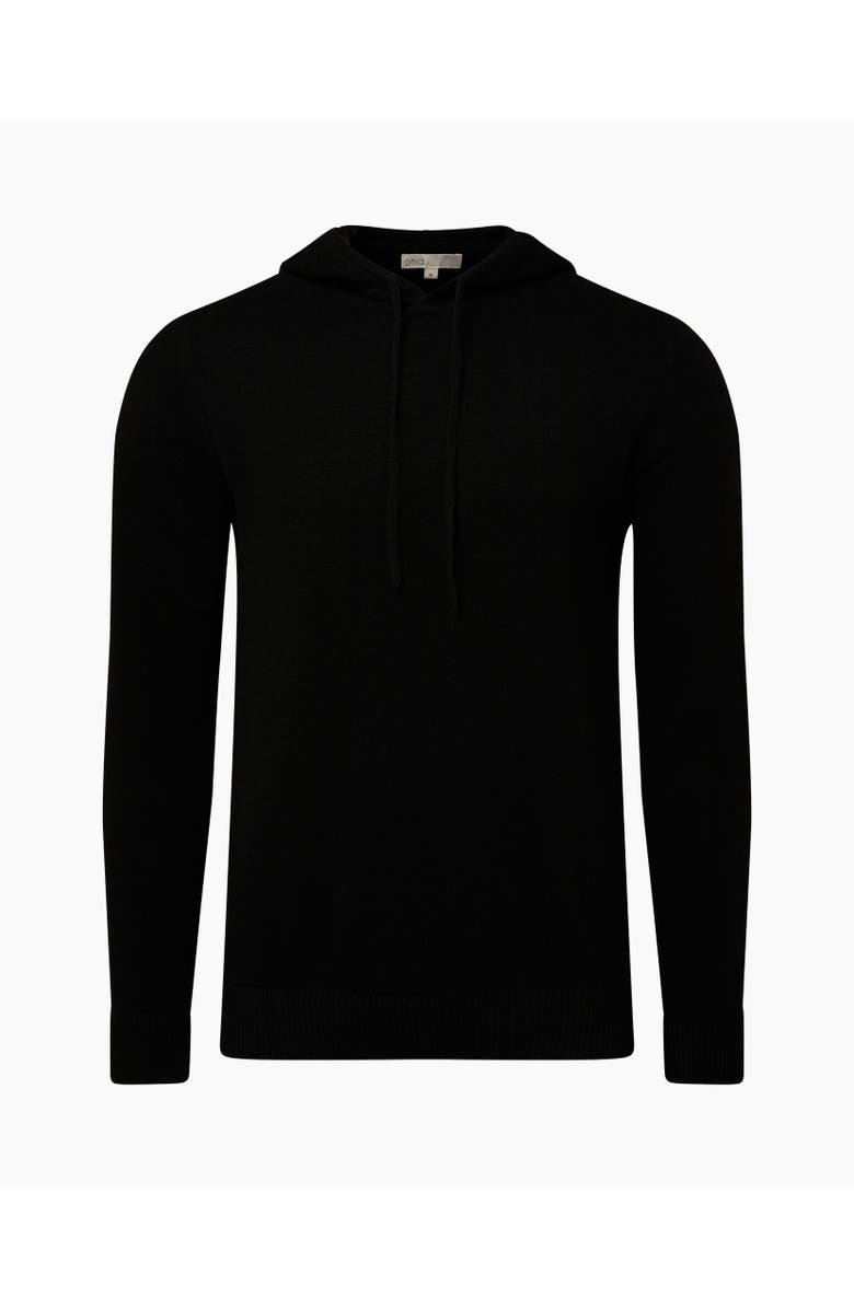 Onia 100% Cashmere Hooded Pullover, Alternate, color, Black
