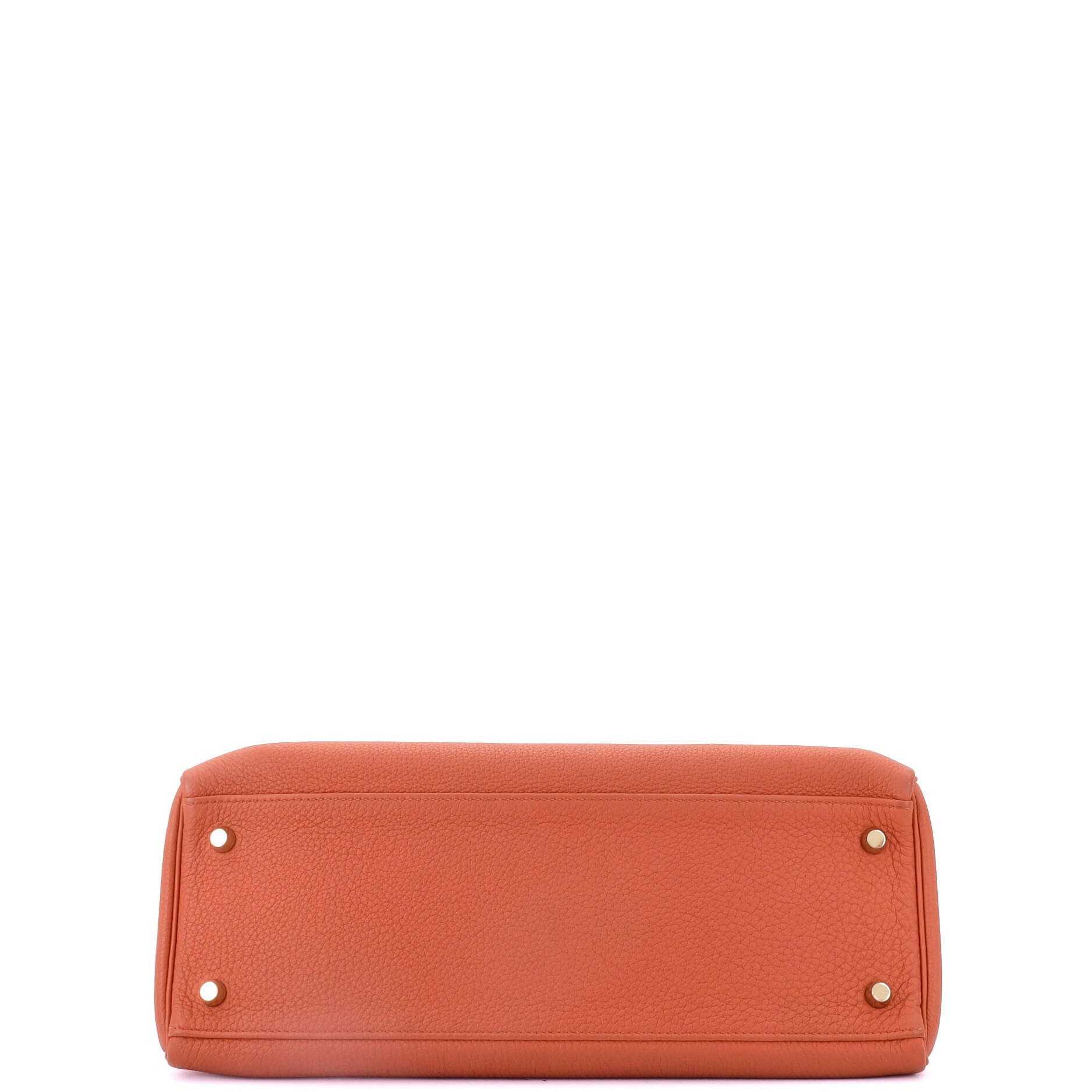 Pre-Owned Hermes Kelly Handbag Orange Togo with Gold Hardware 32, Alternate, color, 