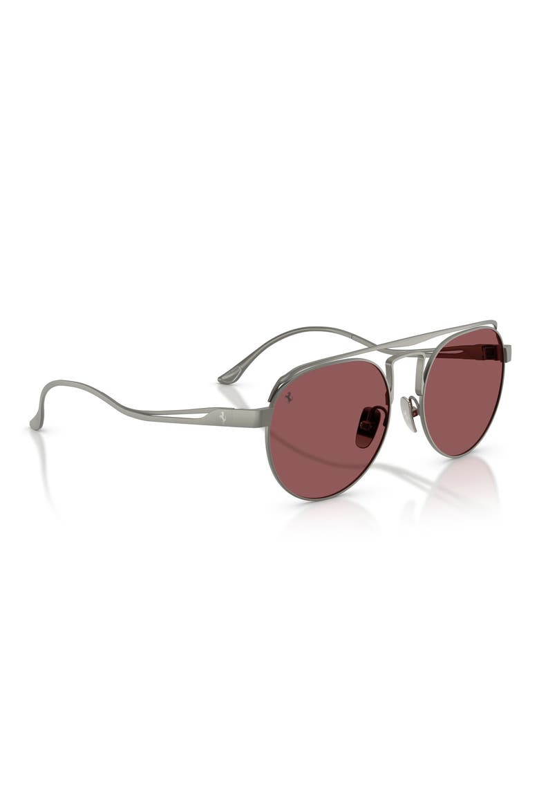 55mm Oval Sunglasses, Alternate, color, MATTE GUNMETAL / RED