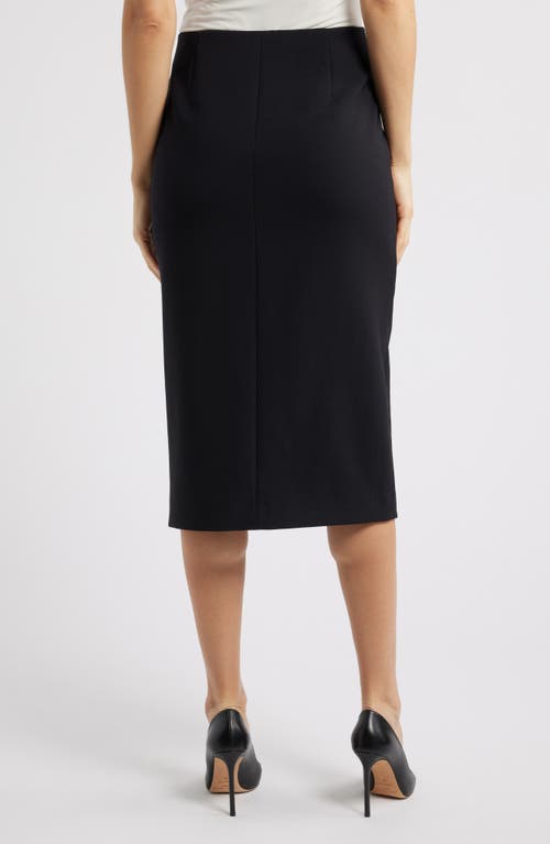 Shop Anne Klein Asymmetric Midi Skirt In Anne Black