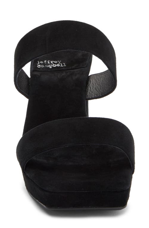 Jeffrey Campbell Danity Platform Slide Sandal In Black Suede
