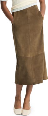Vince Slim Suede Skirt