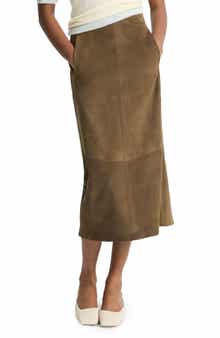 Vince Slim Suede Skirt