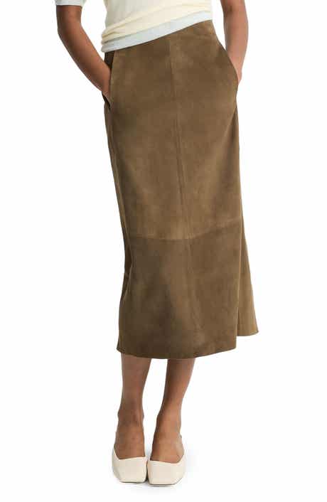 Vince Slim Suede Skirt