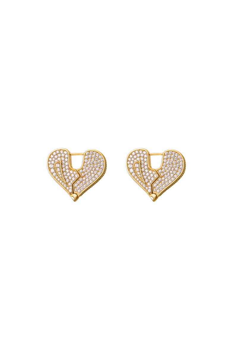 Souvenir Pavé Earrings, Main, color, Gold/multicolour
