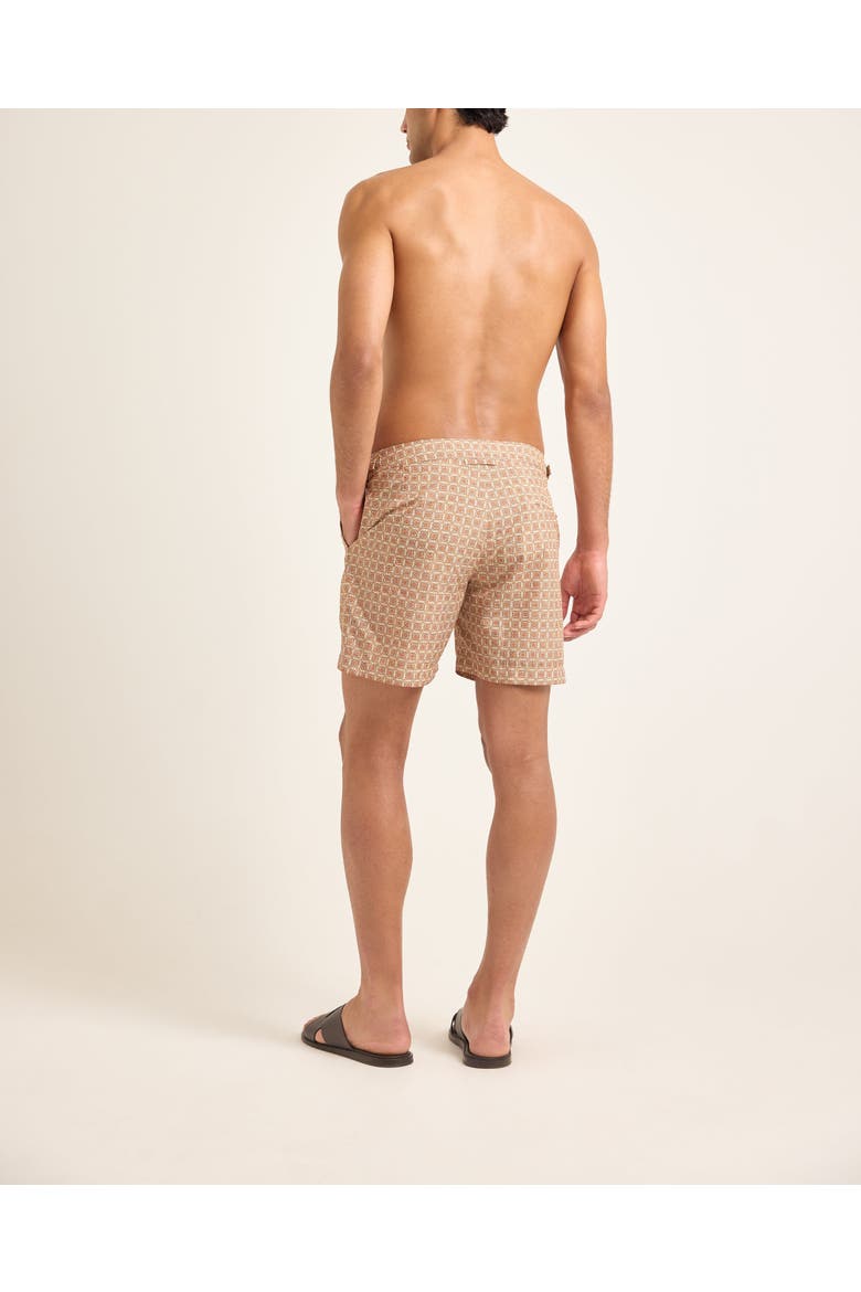 Bulldog Exclusive-Print Mid-Length Swim Shorts, Alternate, color, Bronze