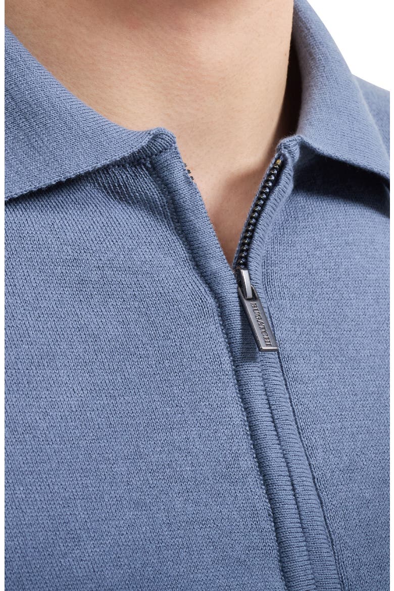 Quarter Zip Cotton Polo Sweater, Alternate, color, AIR BLUE