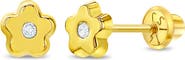 In Season Jewelry 14k Jeweled Flower Earrings