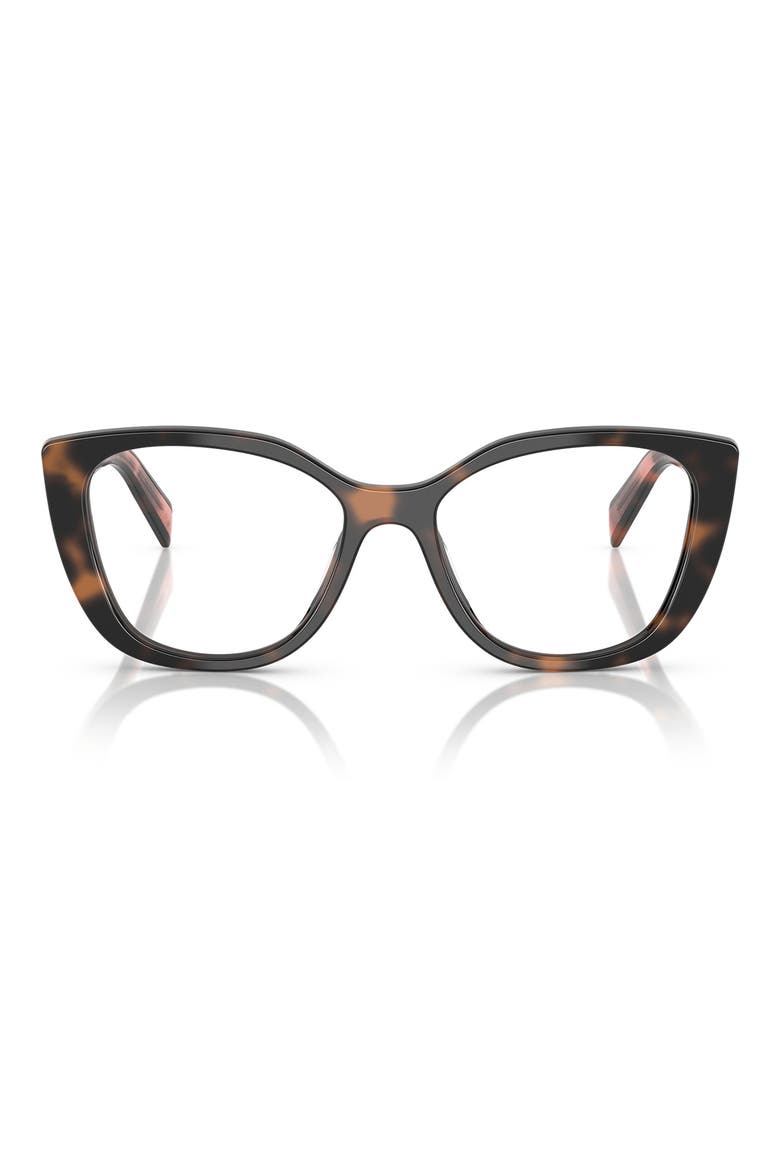 53mm Cat Eye Optical Glasses, Main, color, PURPLE TORT