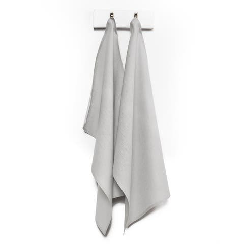 Linen Kitchen Towels Set of 2, 17 x 26" - Kitchen Linen
