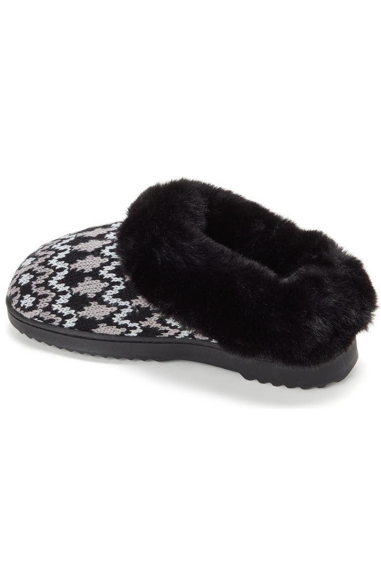 DEARFOAMS Hannah Festive Knit Clog Slipper, Alternate, color, Black Combo