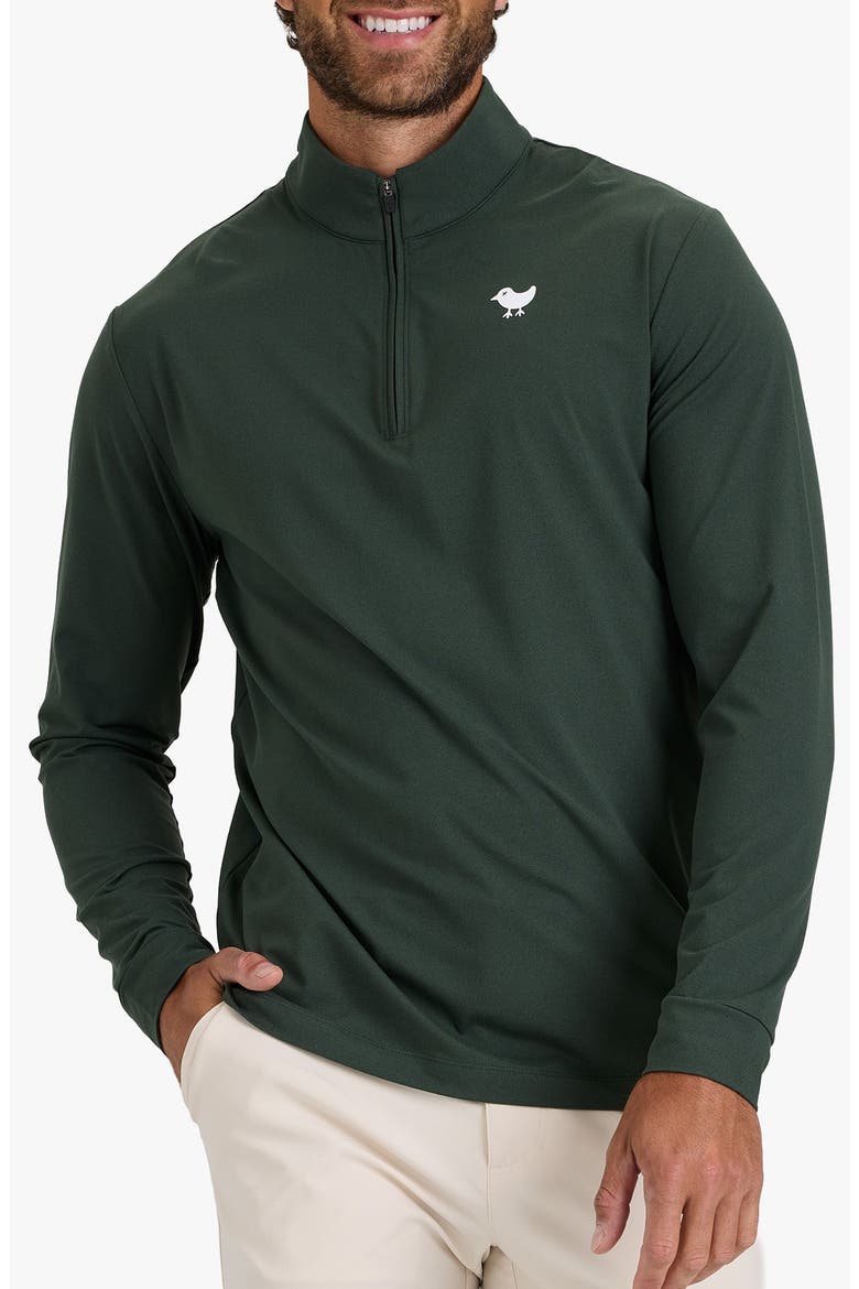 Velocity Performance Quarter Zip Pullover, Main, color, DEEP FOREST