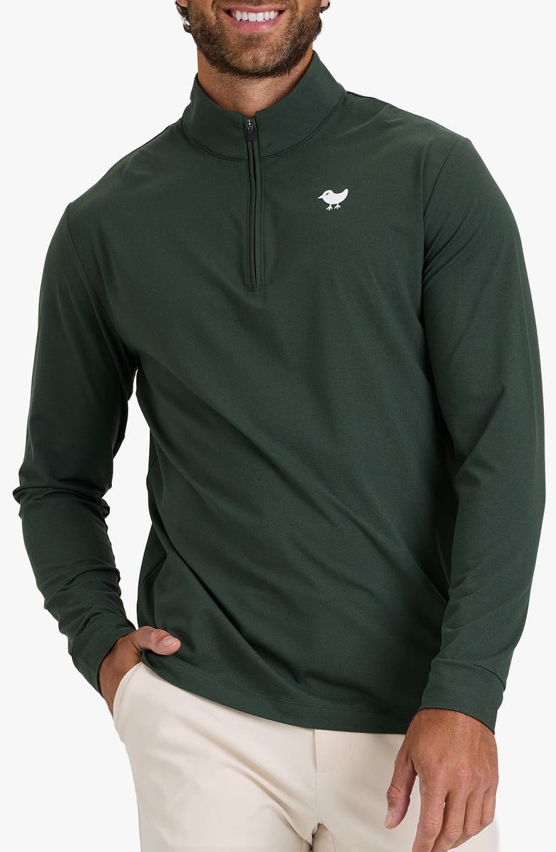 Bad Birdie Velocity Performance Quarter Zip Pullover, Main, color, Deep Forest