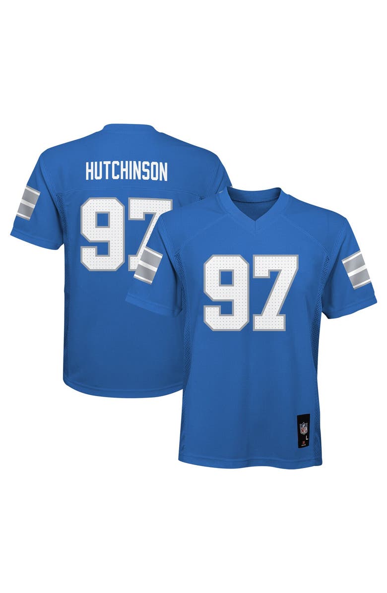 Outerstuff Youth Aidan Hutchinson Blue Detroit Lions Replica Player Jersey, Main, color, Blue