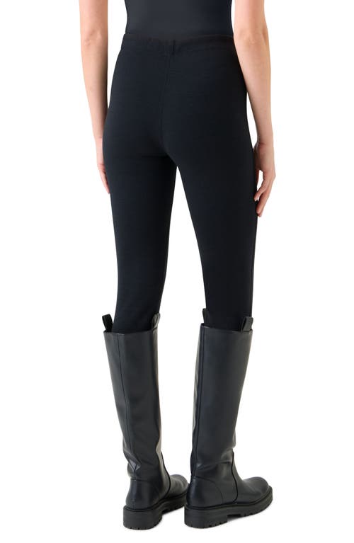 Akris Punto Maro Wool Blend Leggings In Black
