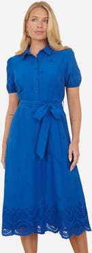 Yumi Cotton Shirt Midi Dress