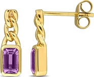 Julianna B. Gemstone Twisted Link Drop Earrings 14k