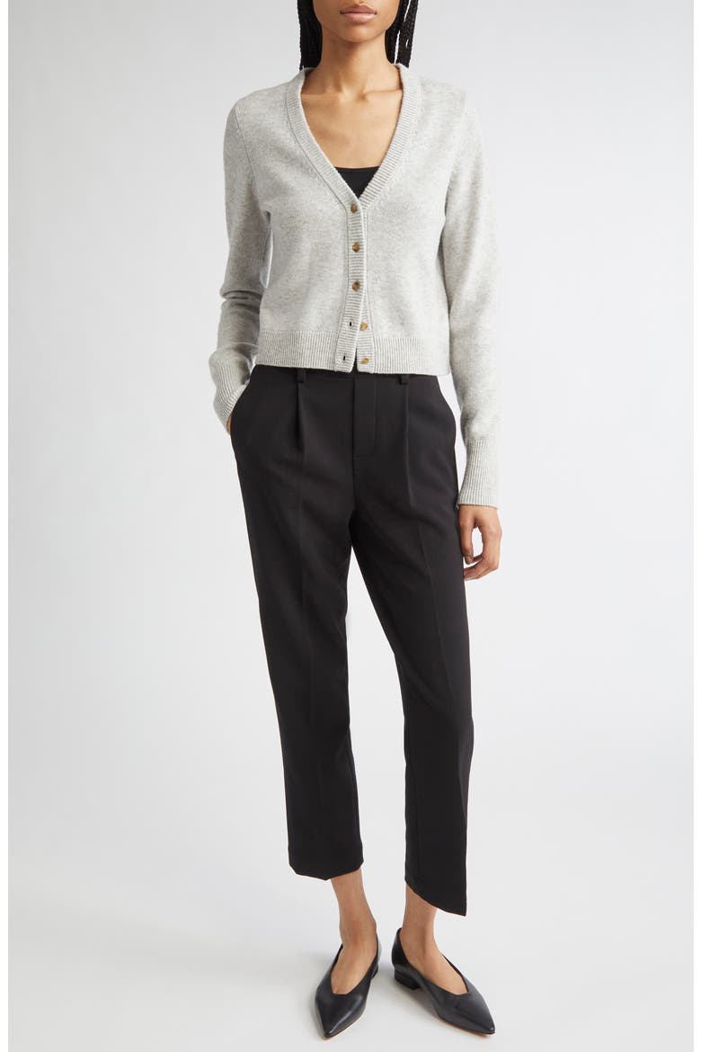 Wool & Cashmere Cardigan, Alternate, color, MED HEATHER GREY