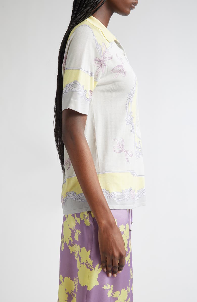 Versace Medusa Cameo Silk Polo, Alternate, color, 