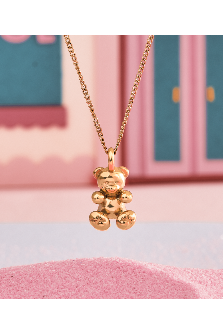 Bear With Me Necklace, Alternate, color, Gold