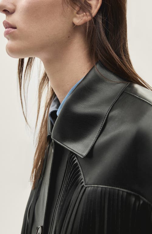 Mango Overshirt Black In Black