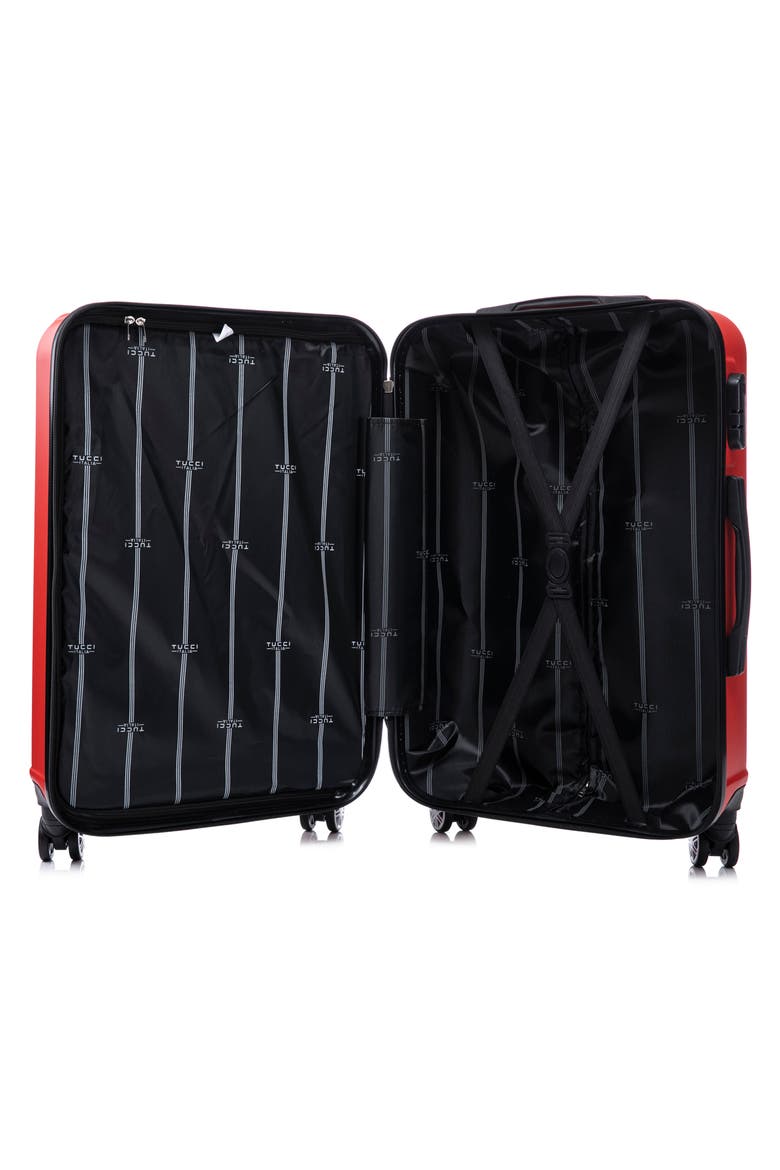 Lustria Hardshell 3-Piece Spinner Luggage Set, Alternate, color, RED