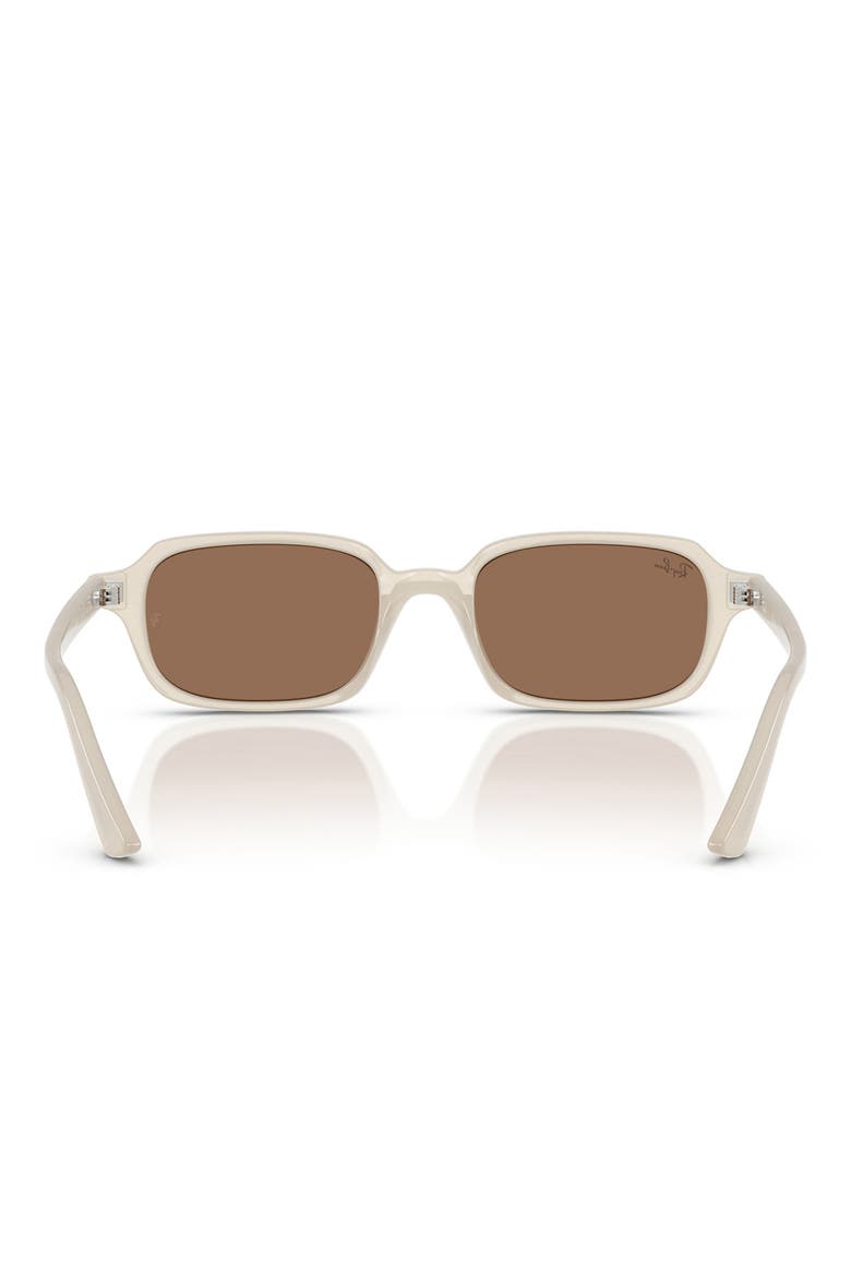 52mm Pillow Sunglasses, Alternate, color, CLOUDY WARM WHITE/ DARK BROWN