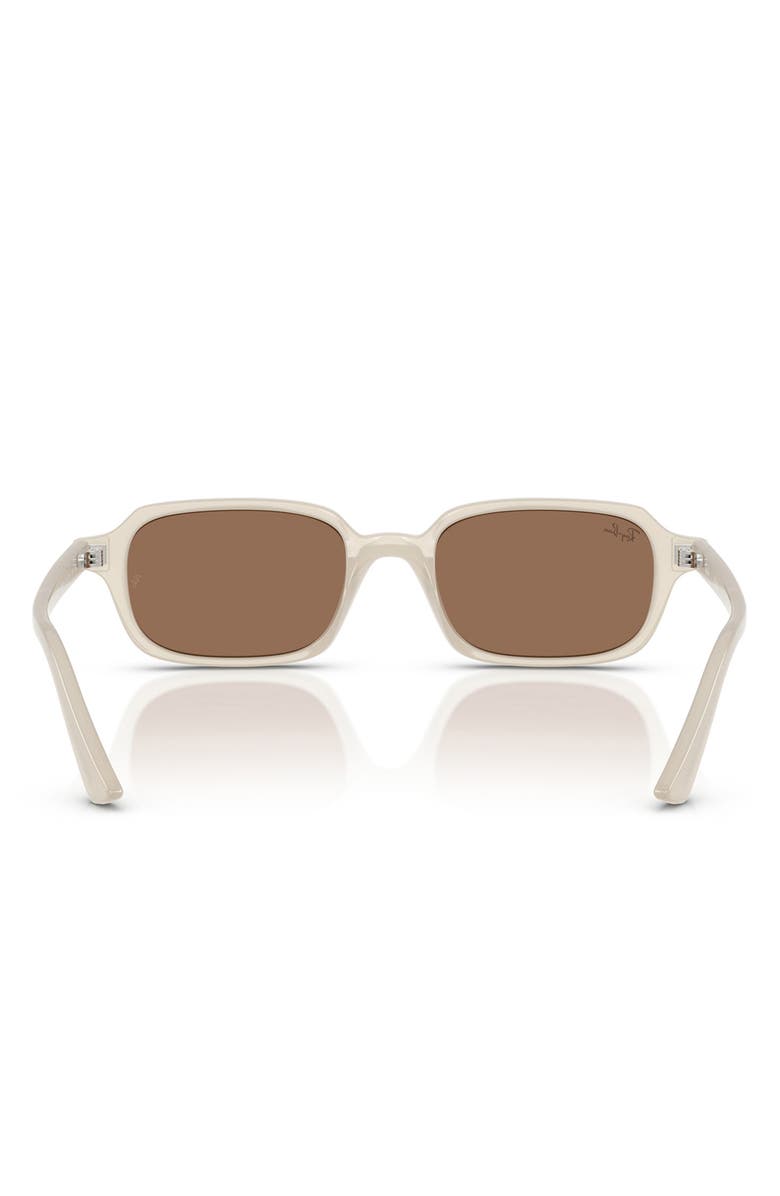 Ray-Ban 52mm Pillow Sunglasses, Alternate, color, Cloudy Warm White/ Dark Brown