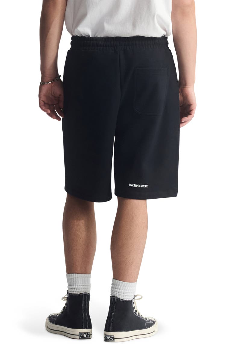 Regular Fit Cotton Sweat Shorts, Alternate, color, BLACK