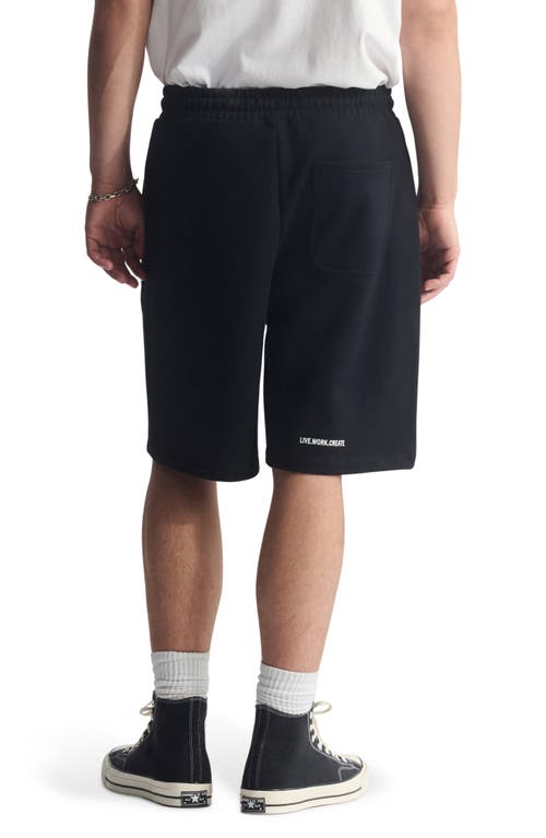 Brooklyn Industries Regular Fit Cotton Sweat Shorts In Black