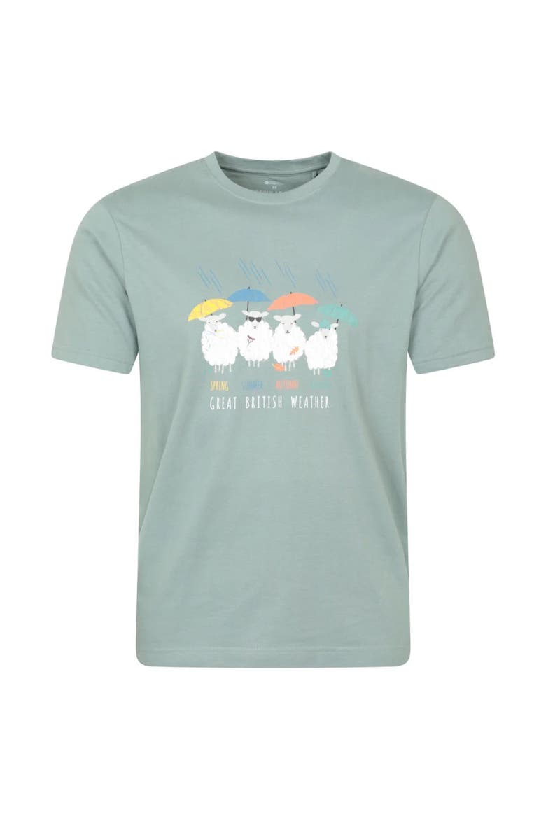 Gender Inclusive Great British Weather Graphic T-Shirt, Main, color, Light Khaki