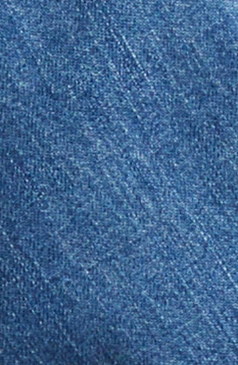 Veronica Beard Sera Center Ruched Sleeveless Denim Button-Up Shirt, Alternate, color, Serendipity