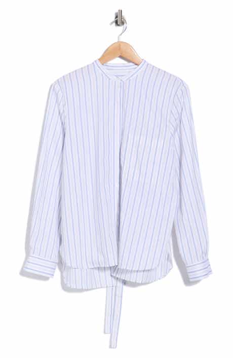 Tied Down Striped Cotton Shirt