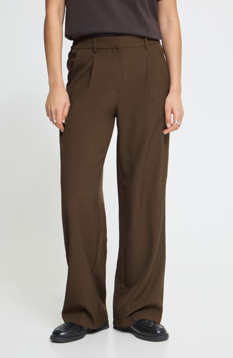 Ihfavawide Wide Leg Pleated Pants