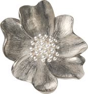 Jan Leslie Sterling Flower Lapel Pin