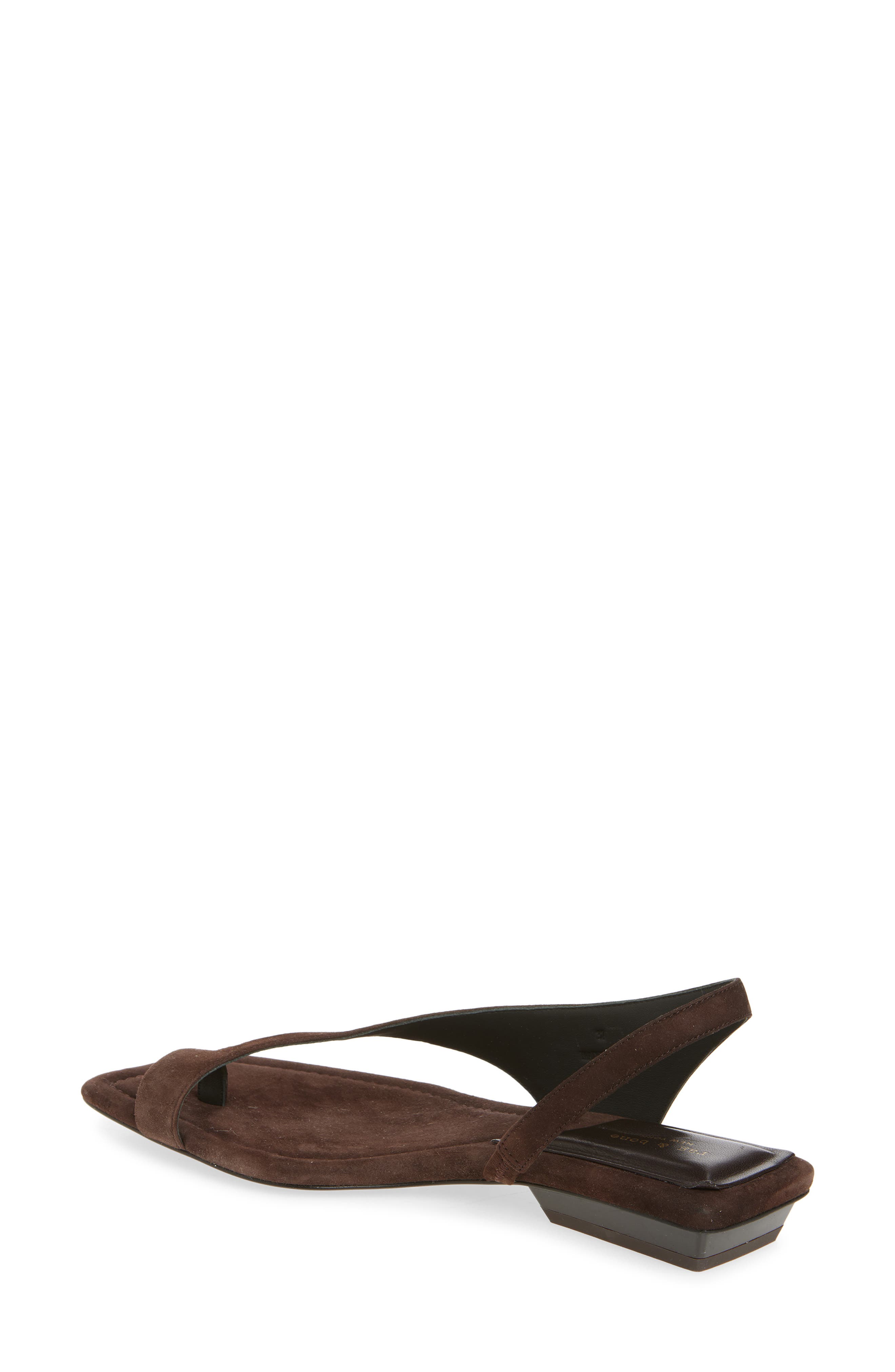 rag & bone Live Flat Sandal, Alternate, color, Dark Chocolate Suede