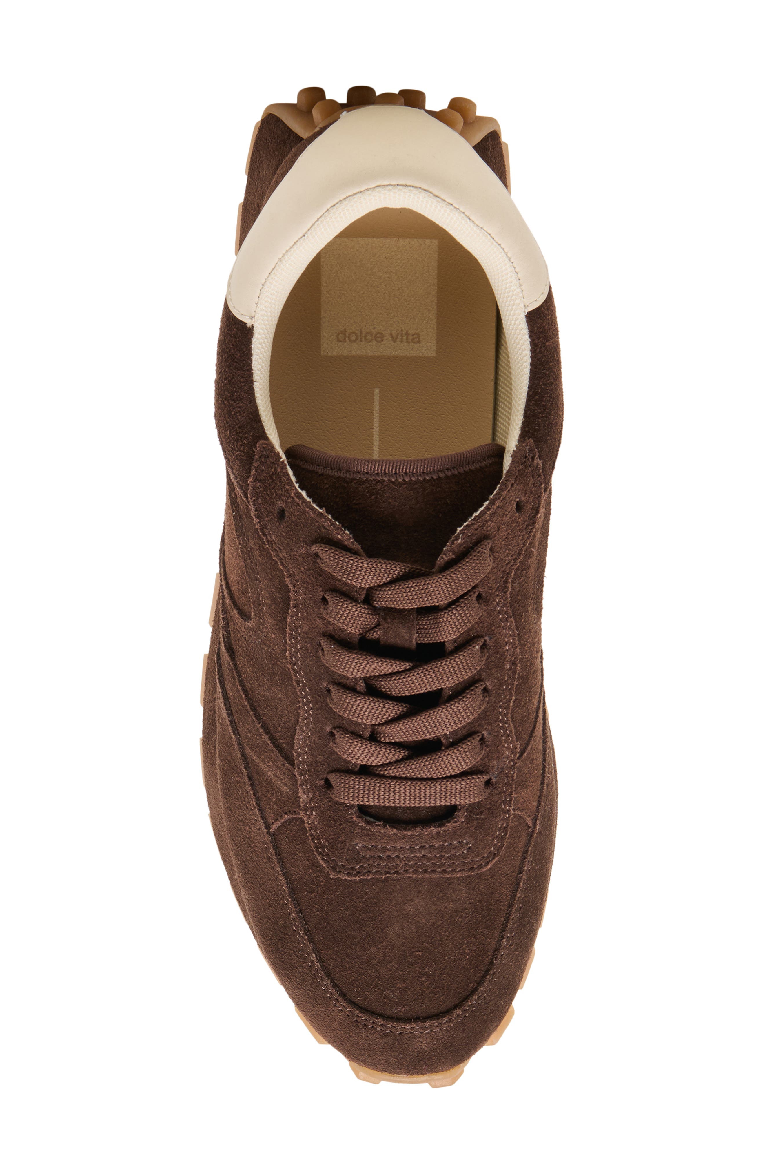Dolce Vita Tricia Sneaker, Alternate, color, Dark Brown Suede
